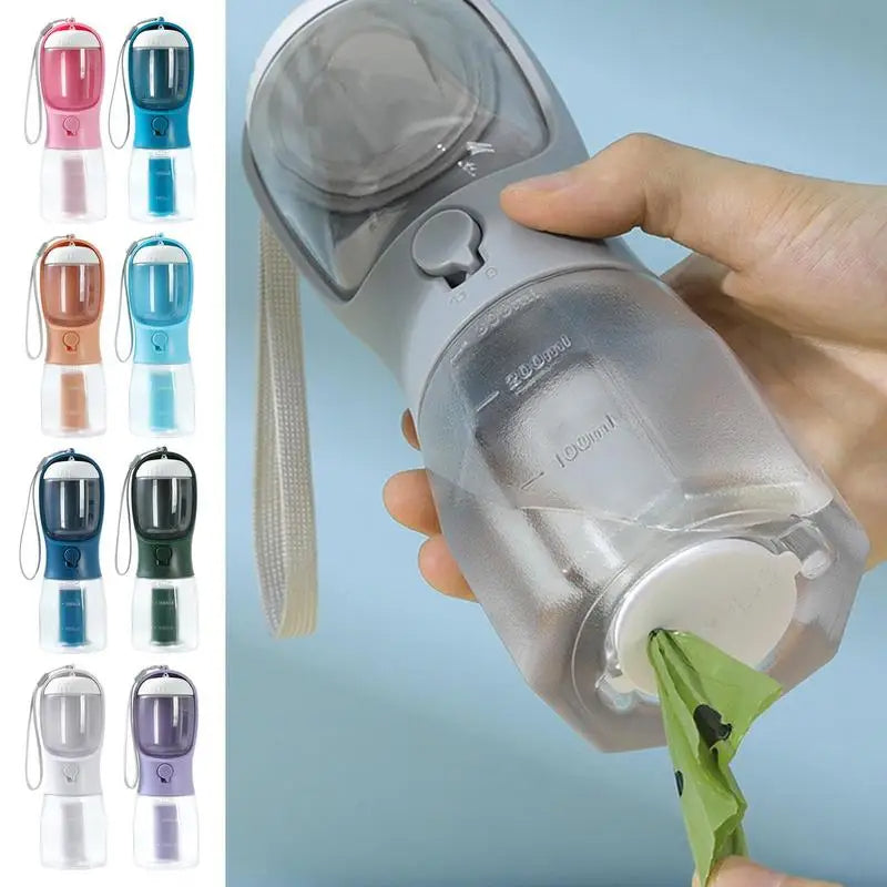 3-in-1 Adventure Pet Travel Bottle | Water, Food & Waste Bag