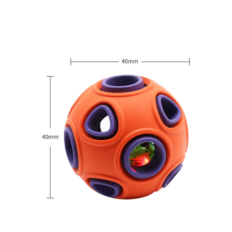 LED Light-Up Dog Ball Toy | Squeaky Glow Ball for Outdoor Play