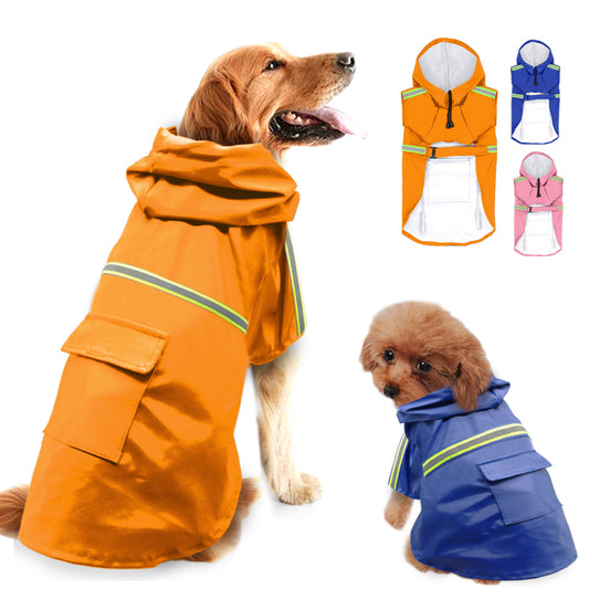 Pawlixo Waterproof Reflective Dog Raincoat | Safety Rain Jacket
