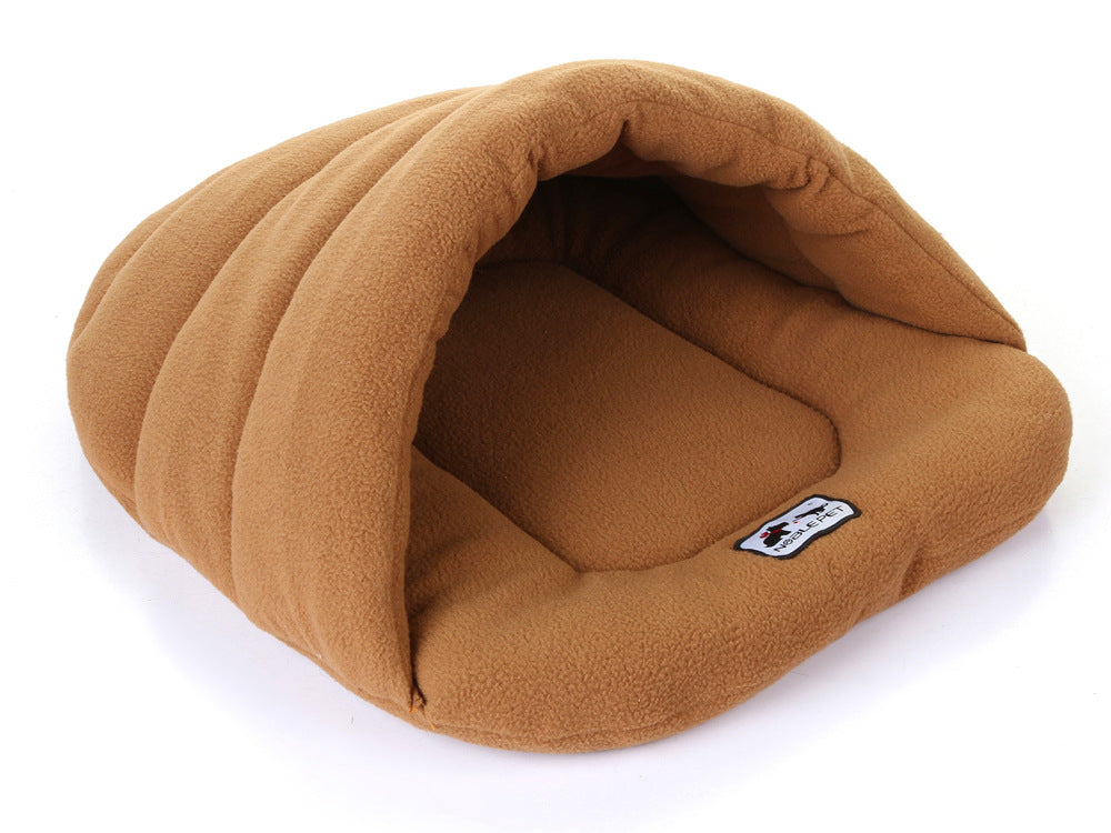 Polar Fleece Dog Sleeping Bag | Warm Outdoor Adventure Pet Bed