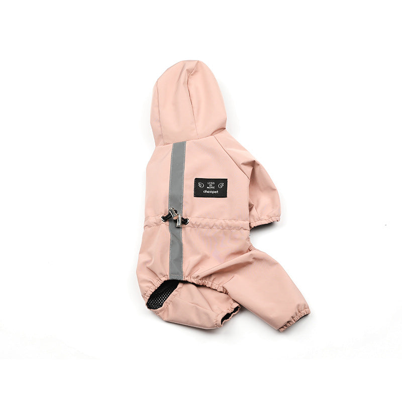 Full-Cover Waterproof Dog Raincoat | Hooded Outdoor Rain Jacket