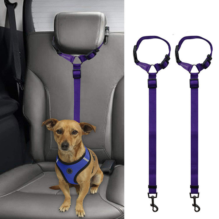 Car Back Seat Dog Safety Leash | Travel Stability Tether
