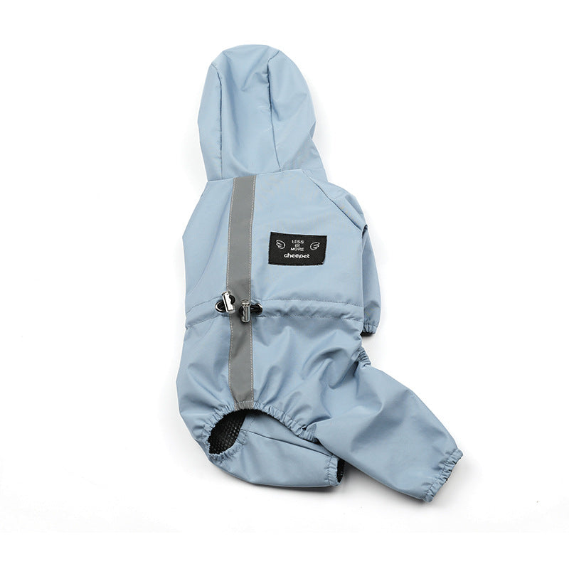 Full-Cover Waterproof Dog Raincoat | Hooded Outdoor Rain Jacket