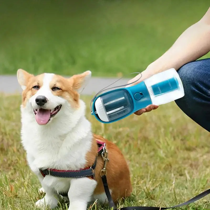 3-in-1 Adventure Pet Travel Bottle | Water, Food & Waste Bag