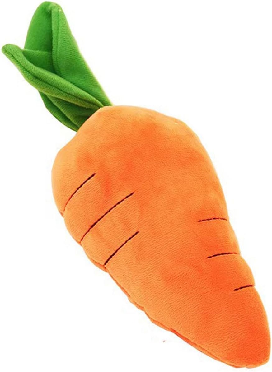 Cute Carrot With Soft Squeaker Carrot Shape Pet Plush Toy With Sound Bite-Resistant Soft Comfortable Dog Toy