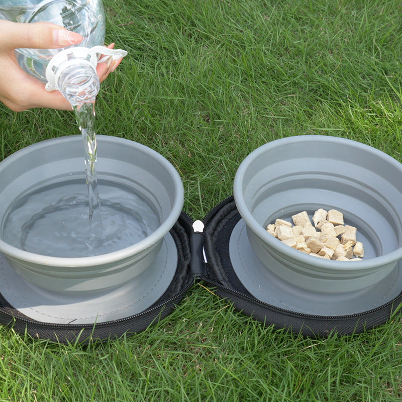 Outdoor Foldable Pet Bowl Set | Travel Feeding & Water Dish