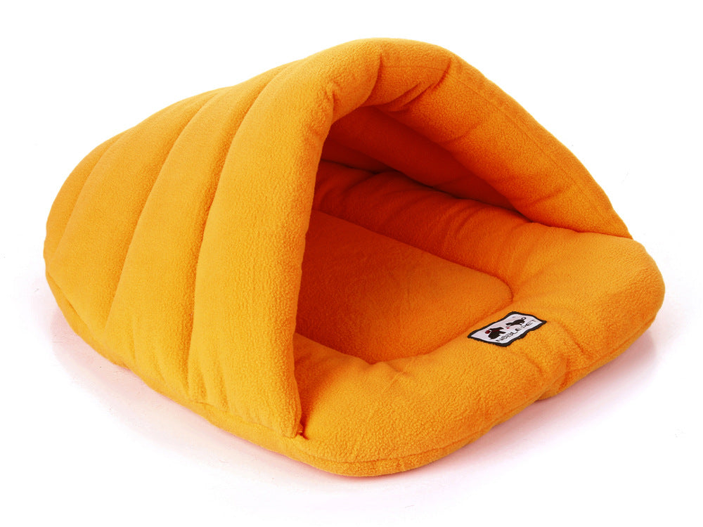 Polar Fleece Dog Sleeping Bag | Warm Outdoor Adventure Pet Bed