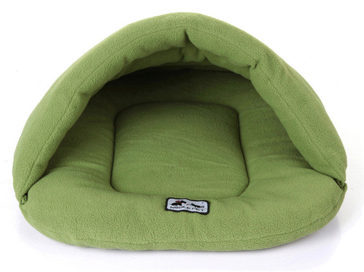 Polar Fleece Dog Sleeping Bag | Warm Outdoor Adventure Pet Bed