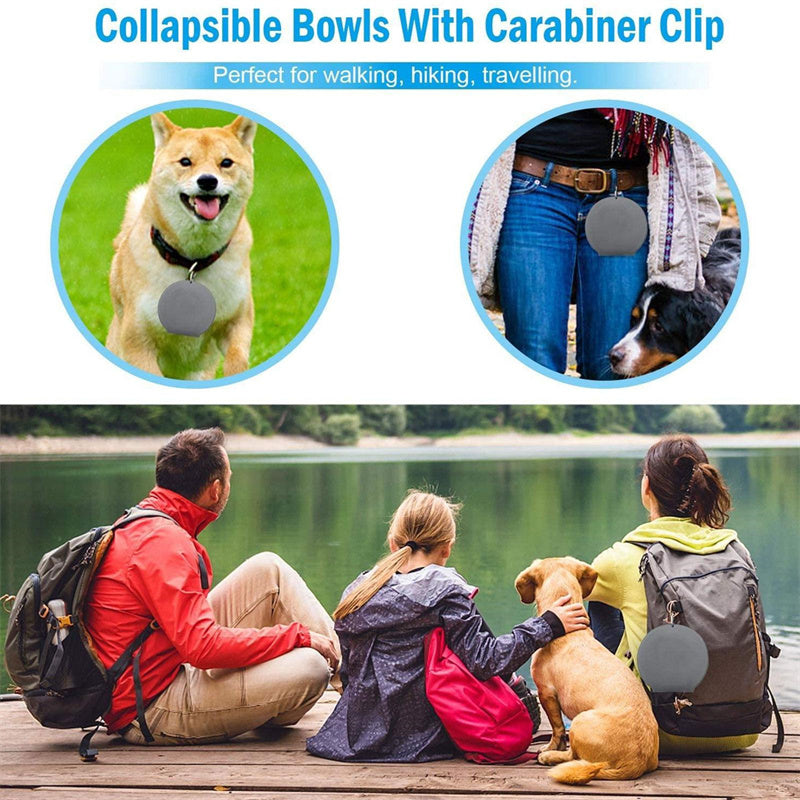 Foldable Travel Pet Bowl | Portable Double Bowl for Dogs & Cats