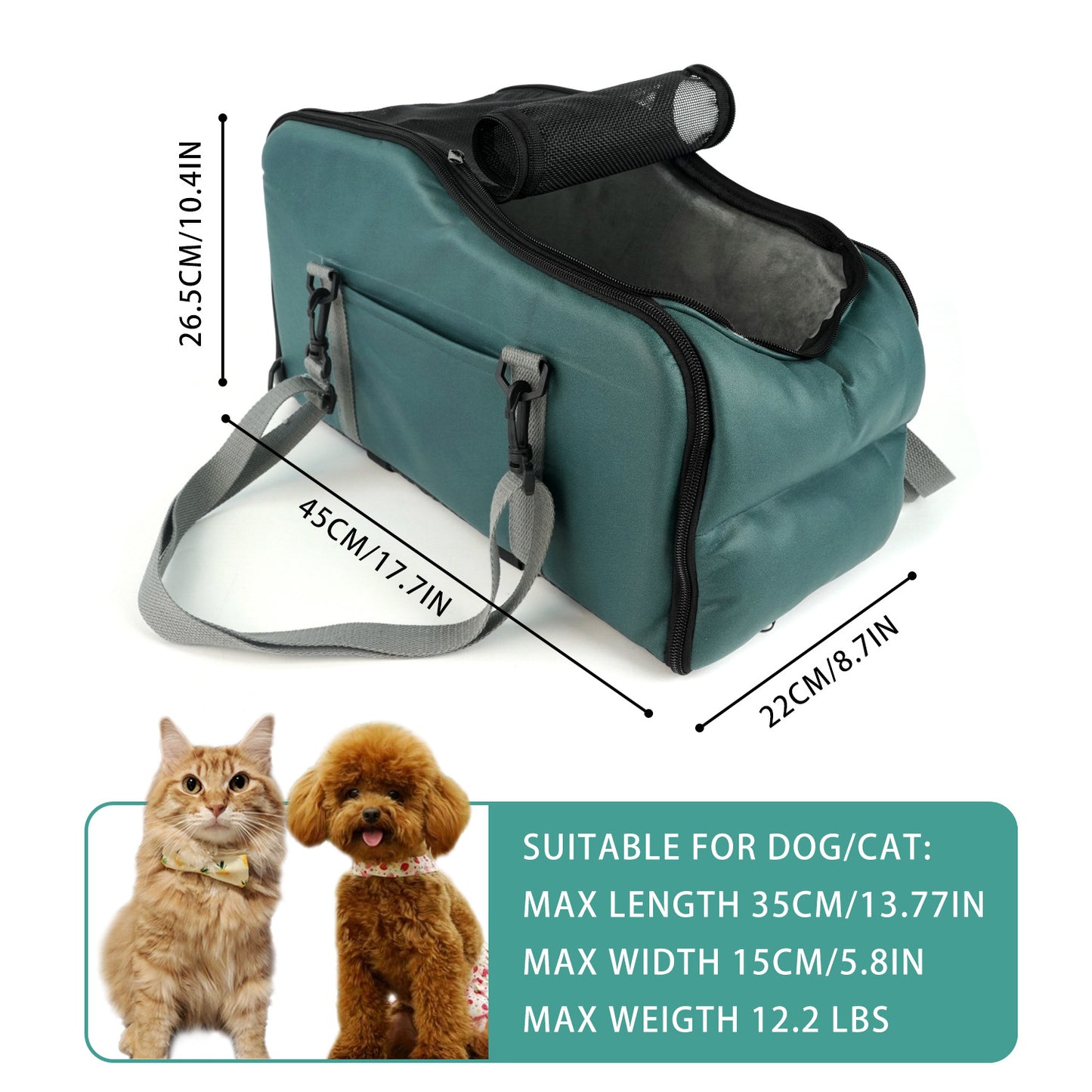 Portable Car Pet Bed | Removable Washable Car Kennel Mat
