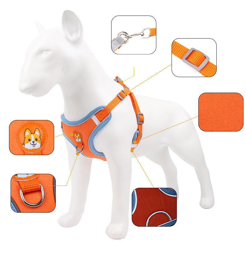 Pawlixo Reflective Dog Harness | Soft Mesh Adventure Chest Strap