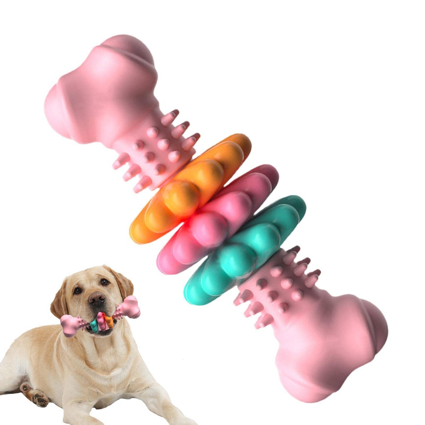 Indestructible Dog Bone Chew Toy | Teeth Cleaning Bite-Resistant Toy