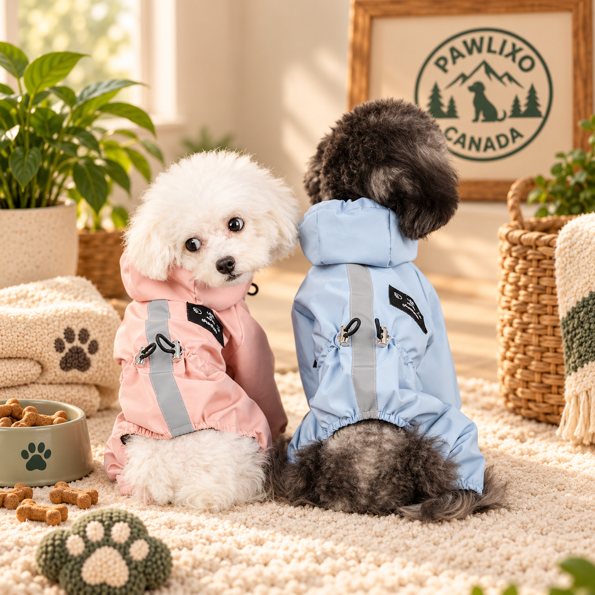 Full-Cover Waterproof Dog Raincoat | Hooded Outdoor Rain Jacket