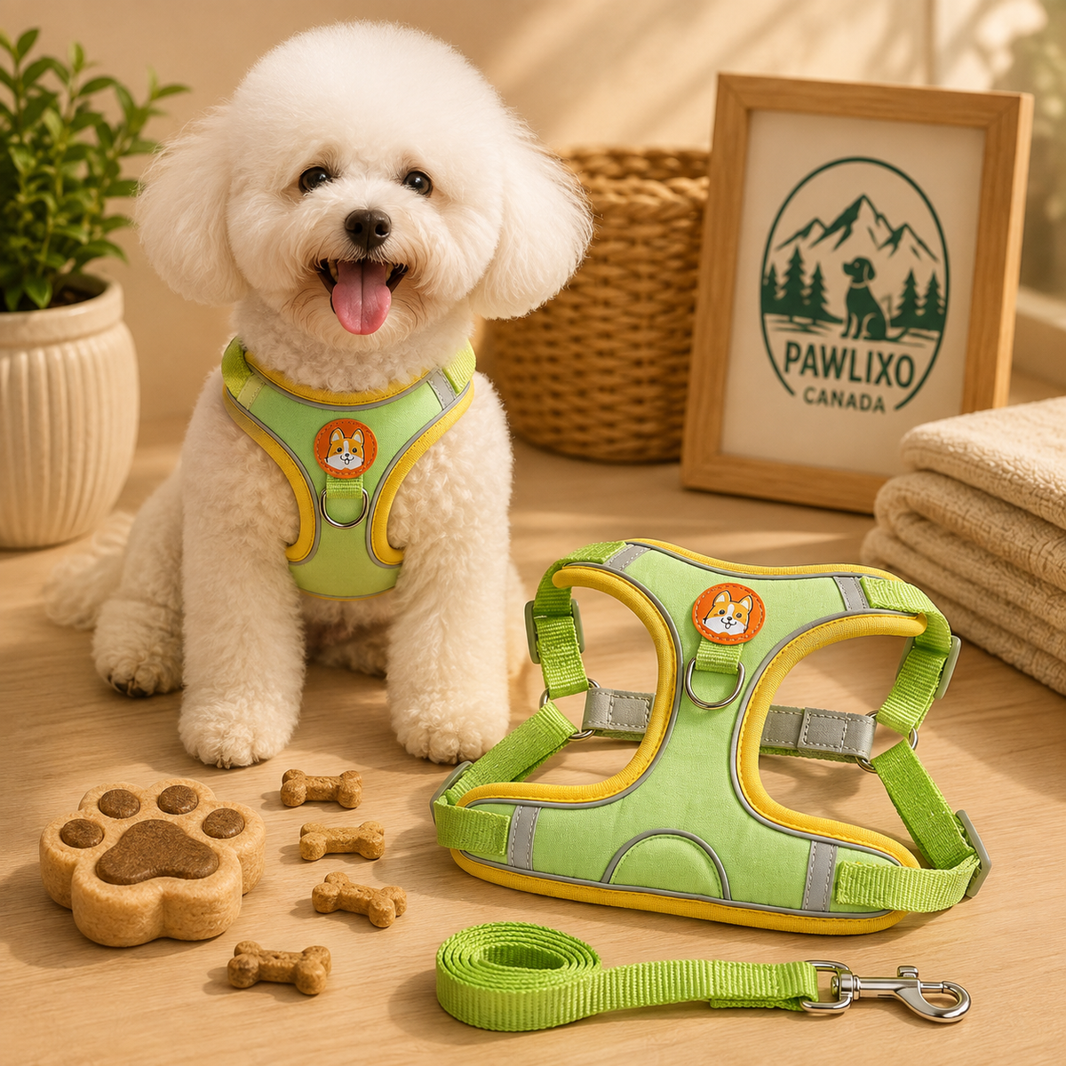 Pawlixo Reflective Dog Harness | Soft Mesh Adventure Chest Strap