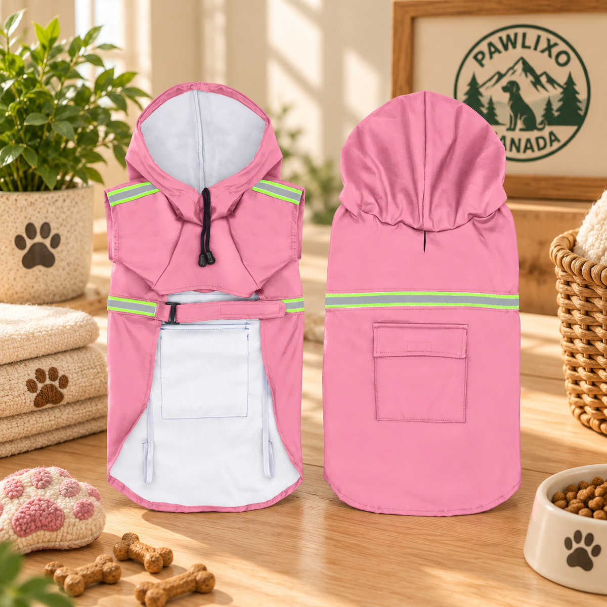 Pawlixo Waterproof Reflective Dog Raincoat | Safety Rain Jacket