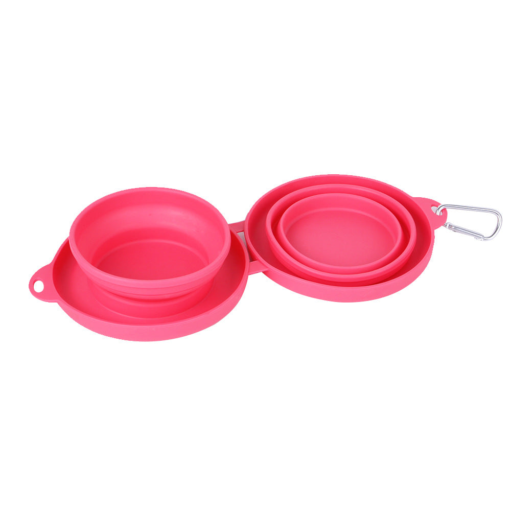 Foldable Travel Pet Bowl | Portable Double Bowl for Dogs & Cats