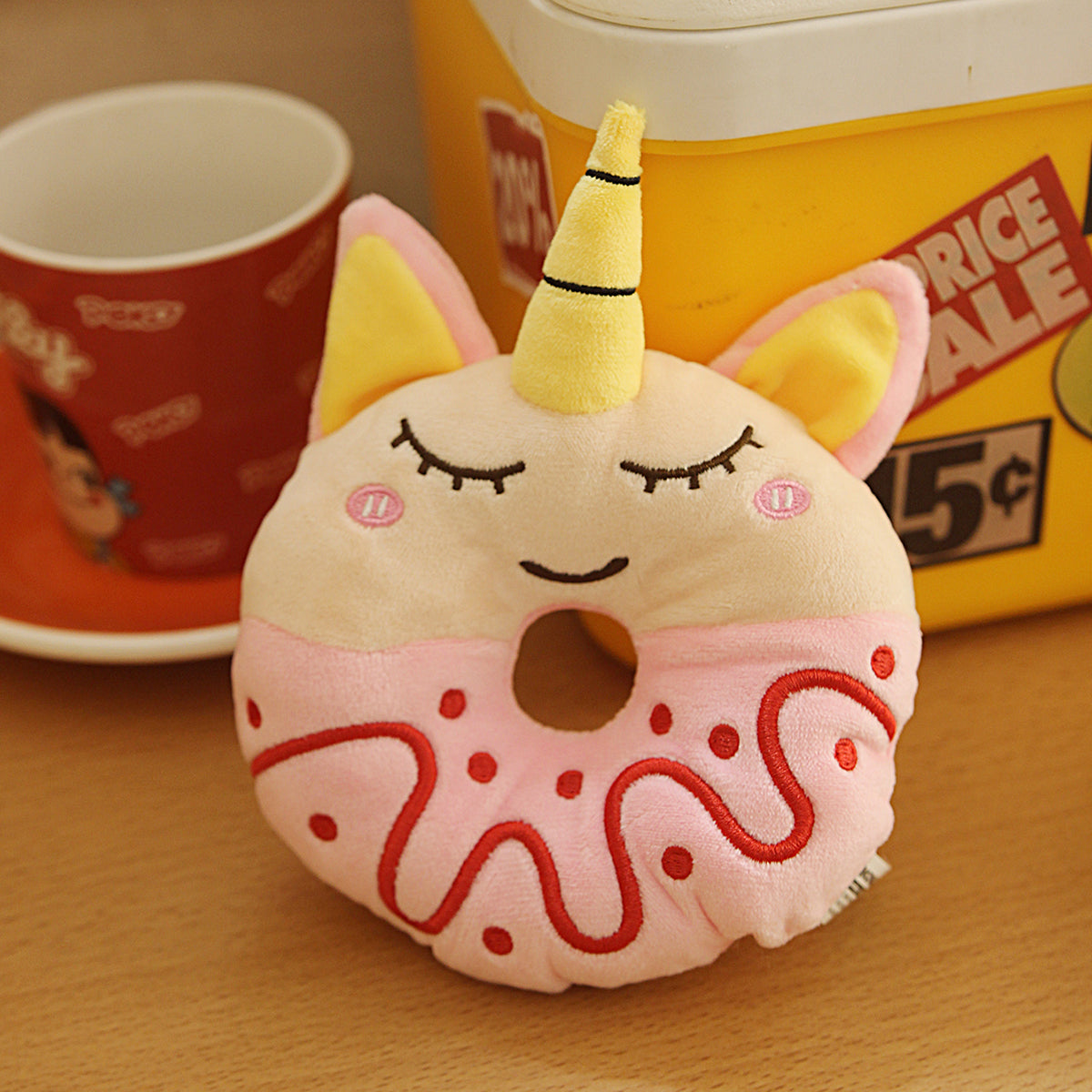 Teddy VIP Bichon Small And Medium Cat Dog Cross-border Accompany Plush Donut Sound Toy