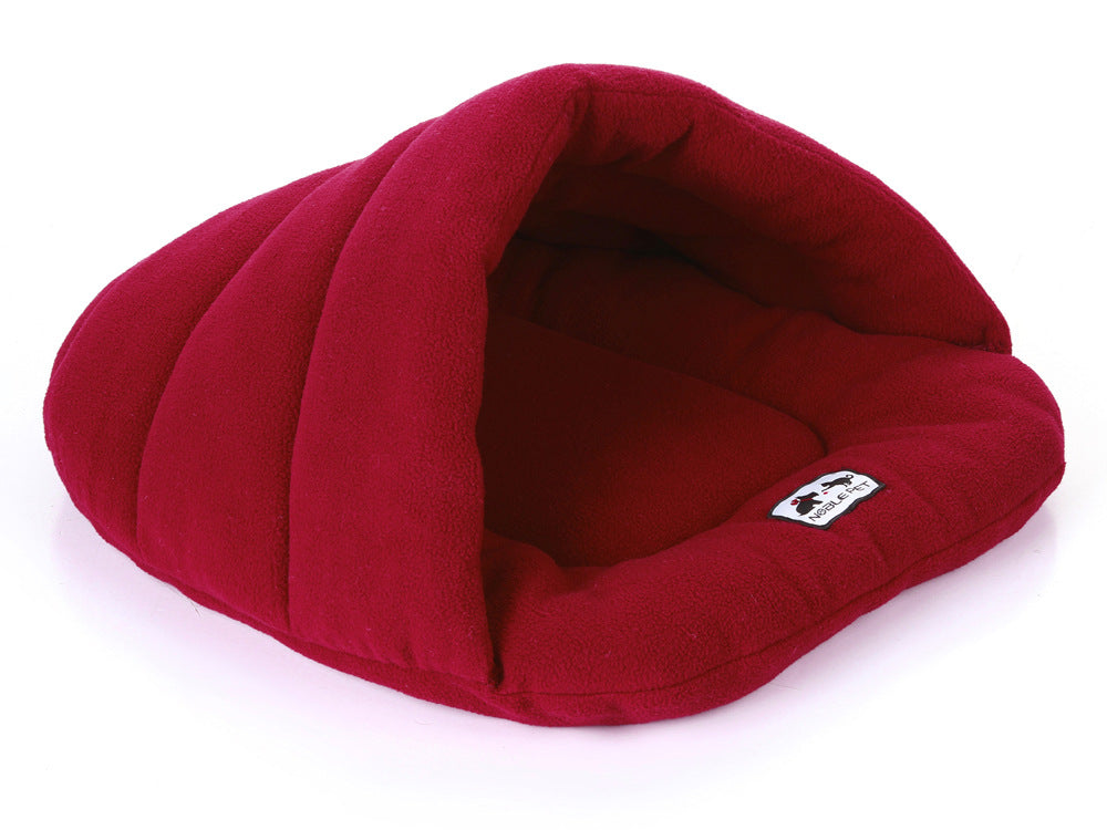 Polar Fleece Dog Sleeping Bag | Warm Outdoor Adventure Pet Bed